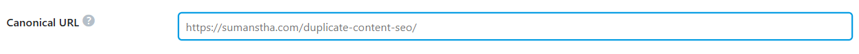 Canonical URLs