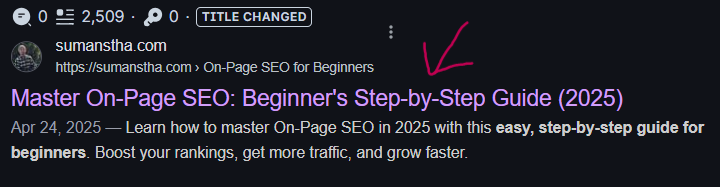 SEO titles and meta descriptions 