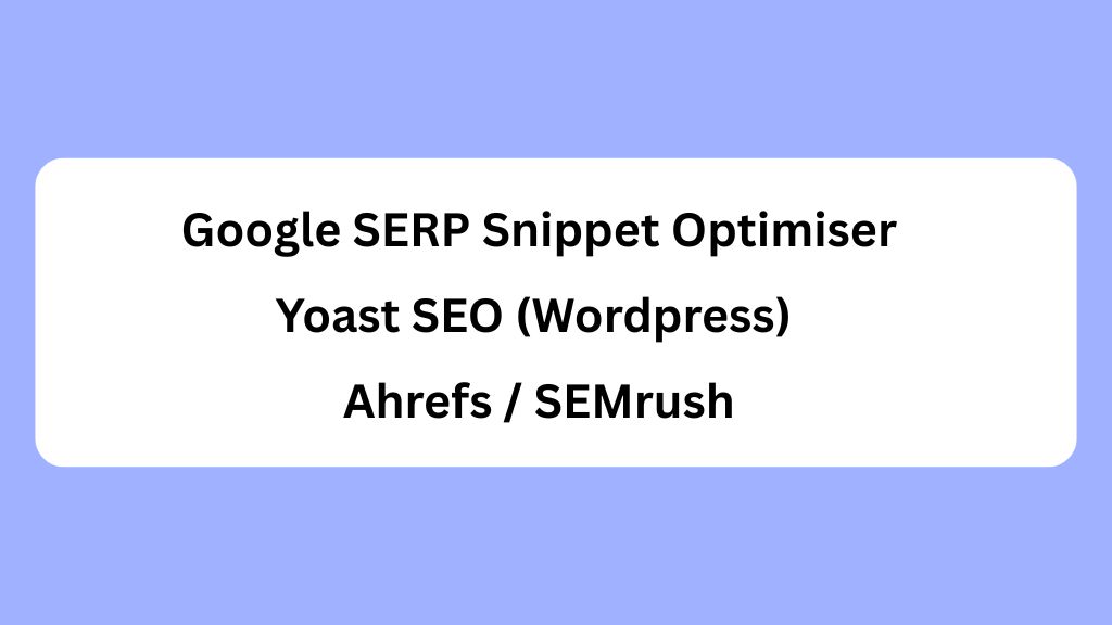 Tools to Help optimize tags