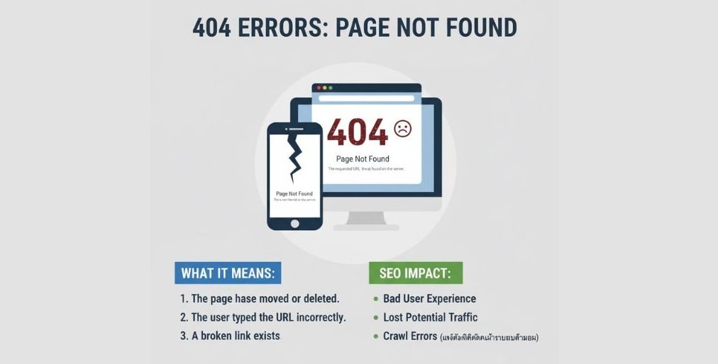 404 errors (Page Not Found)