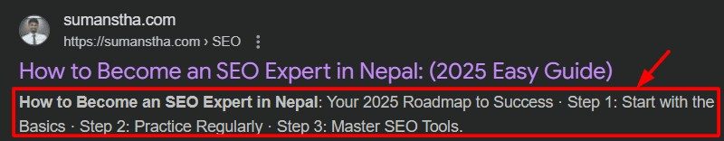 Meta description of blog "how to become an SEO expert in Nepal?"