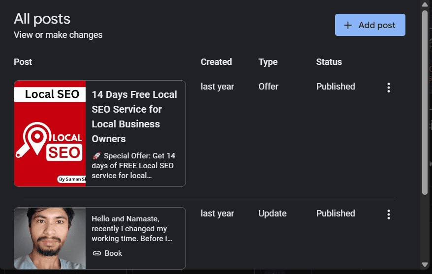 Google Business Profile Posting