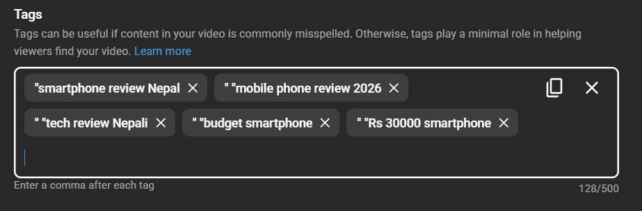 YouTube Video Hash Tags Optimization