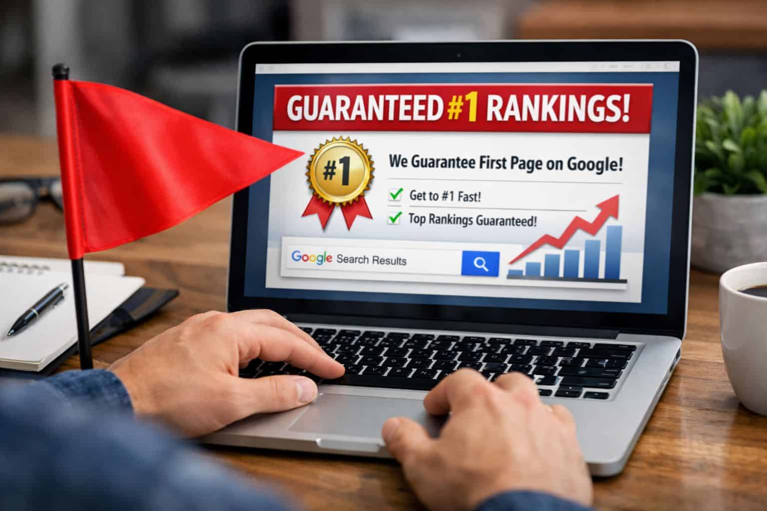 Red Flag 1 They Guarantee First-Page or 1 Google Rankings