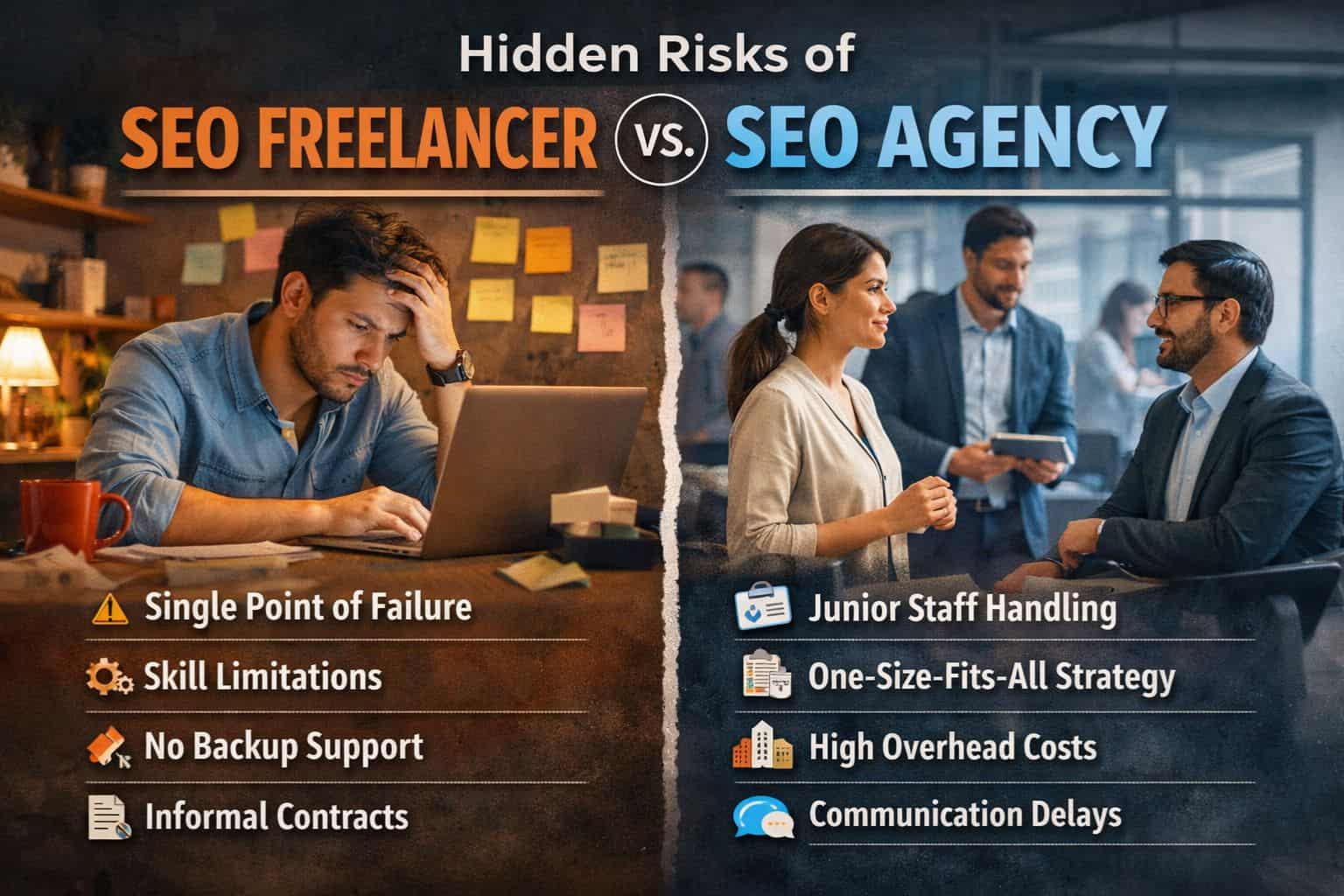 hidden risk of seo freelancer and seo agency