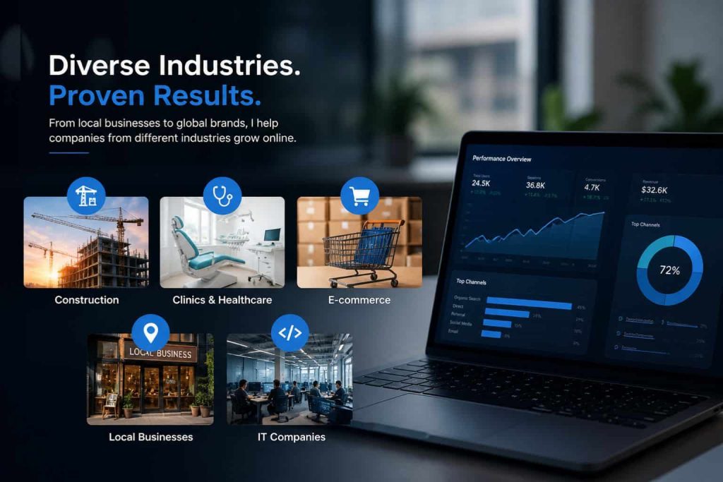 Industries I have worked with include different clients and niches.